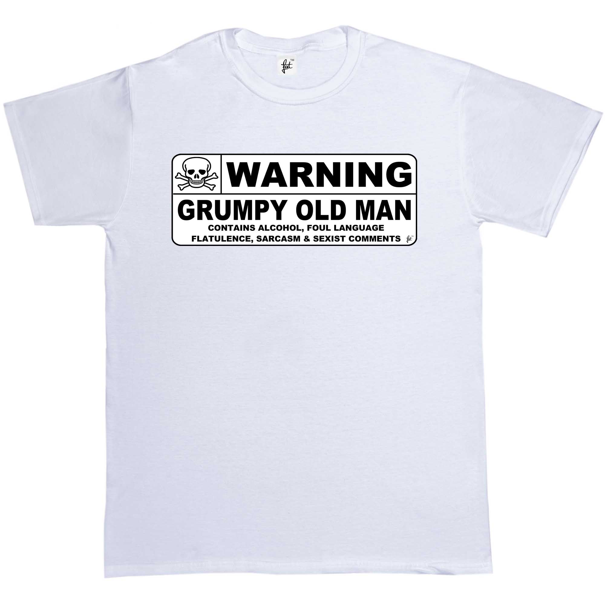 Warning Grumpy Old Man Caution Sign Fathers Day Christmas Birthday Mens ...