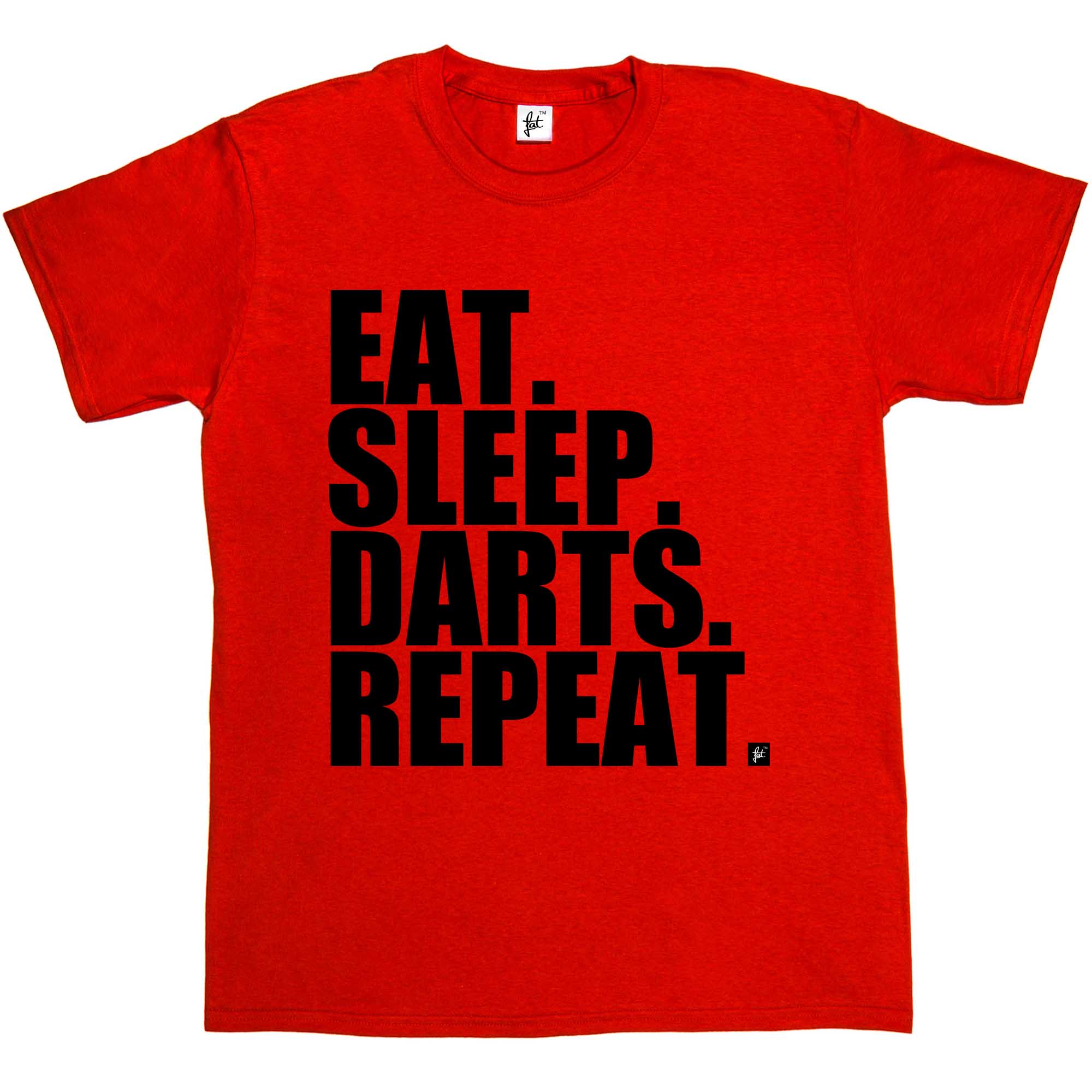 Eat Sleep Darts Repeat Bulls Eye Dart Board Mens T Shirt Ebay