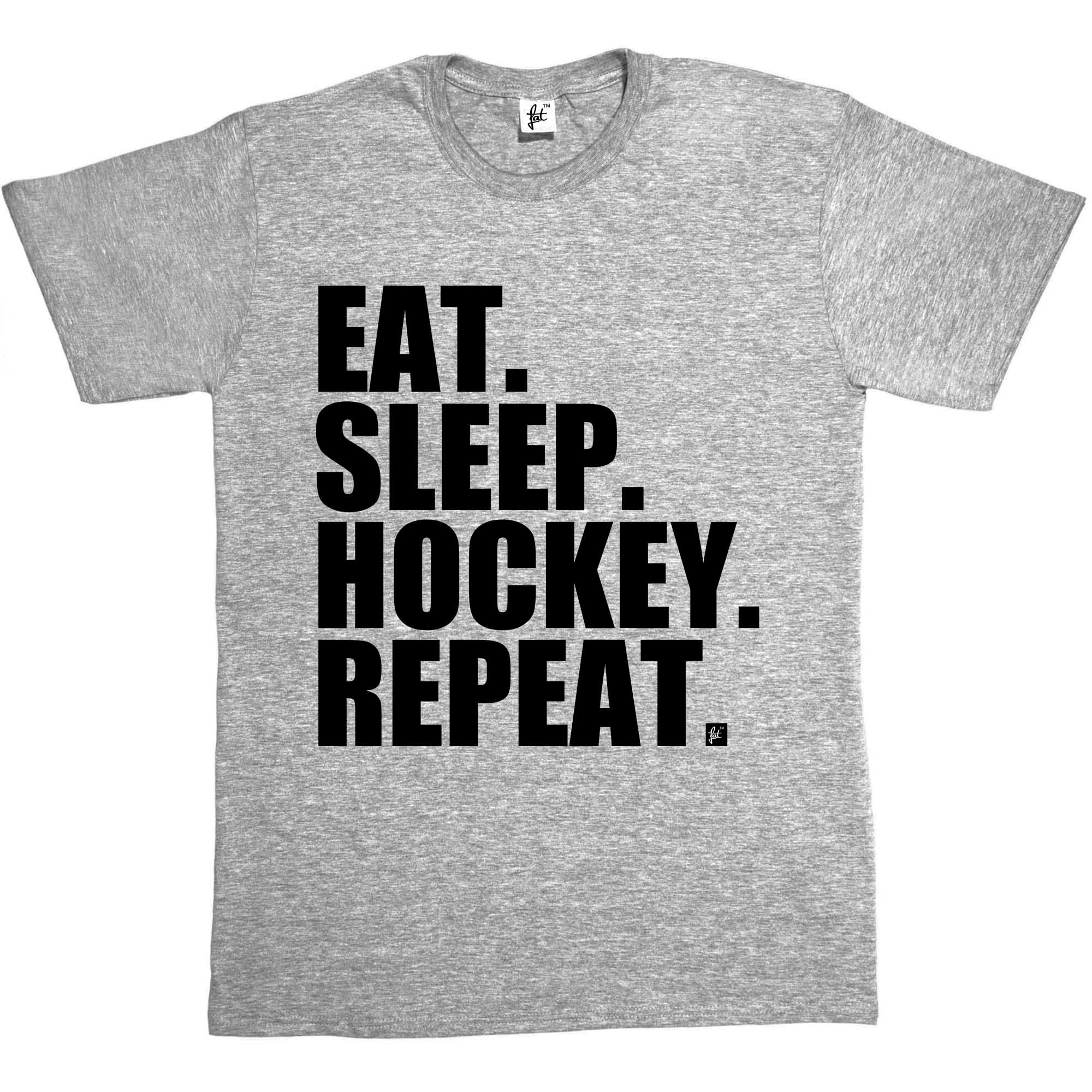 Eat. Sleep. Hockey. Repeat. Ball Puck Stick Mens TShirt eBay